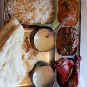 Dhaba Indian Bistro - Meat Thali - Indian Near Me - Middleton, Wisconsin Dhaba Indian Bistro - Meat Thali - Indian Near Me - Middleton, Wisconsin