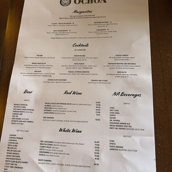 Ochoa Mexican Grill - Drinks menu - Mexican Near Me - Columbus, Ohio Ochoa Mexican Grill - Drinks menu - Mexican Near Me - Columbus, Ohio