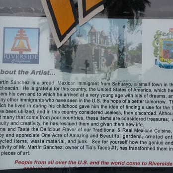 Tio's Tacos - Artist statement. - Mexican Near Me - Riverside, California Tio's Tacos - Artist statement. - Mexican Near Me - Riverside, California
