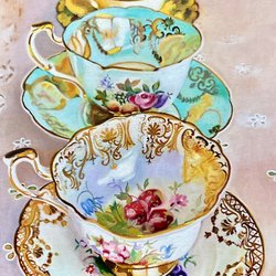 Red Dot Gallery - Teacups oil painting