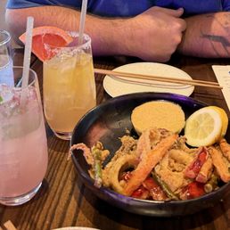 Calamari Raspberry Mojito Paloma Calamari Raspberry Mojito Paloma