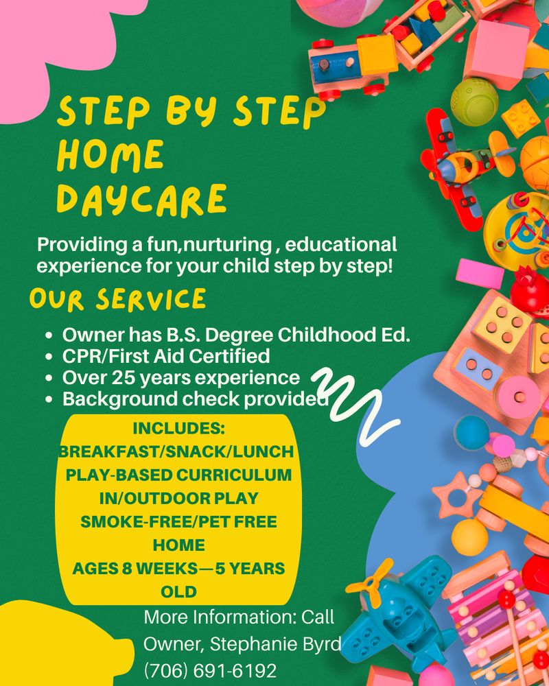 Step by Step Home Daycare - childcare center in Evans, GA