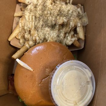 Tin Top Burger Shop - Down The Hatch burger and Garlic Parmesan Fries - Burgers Near Me - New Braunfels, Texas Tin Top Burger Shop - Down The Hatch burger and Garlic Parmesan Fries - Burgers Near Me - New Braunfels, Texas