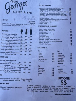 Menu photo 4 Le Pape Georges Quebec City, QC Menu photo 4 Le Pape Georges Quebec City, QC