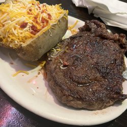 Rockin'c Bar & Grill - Ribeye with loaded baked potato
