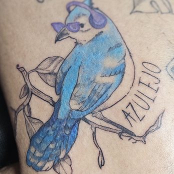 Heartfelt Tattoo - Bluebird vibin tattoo by Jensen - Tattoo Near Me - Richmond, Virginia