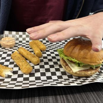 Fab Burgers - Spicy chicken and mozzarella sticks - Burgers Near Me - Surrey, British Columbia Fab Burgers - Spicy chicken and mozzarella sticks - Burgers Near Me - Surrey, British Columbia