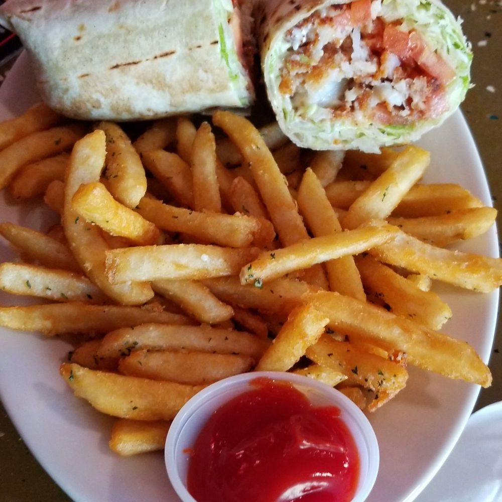 Rudi's - Shrimp and scallop wrap. New to the menu. - Sports Bars Near Me - Patchogue, New York Rudi's - Shrimp and scallop wrap. New to the menu. - Sports Bars Near Me - Patchogue, New York