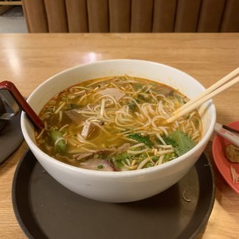 Pho Sai Gon - 03. Spicy Beef Noodle Soup Bun Bo - Large - Vietnamese Near Me - Overland Park, Kansas Pho Sai Gon - 03. Spicy Beef Noodle Soup Bun Bo - Large - Vietnamese Near Me - Overland Park, Kansas