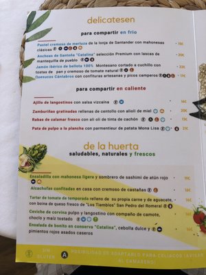 Menu photo 2 Balneario de la Concha Santander, S Menu photo 2 Balneario de la Concha Santander, S