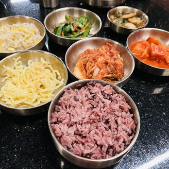 Daeho Kalbijjim & Beef Soup - Banchans and Purple Rice - Korean Near Me - Concord, California