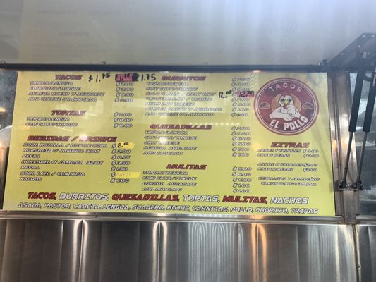 Menu photo 6 Tacos El Pollo Pasadena, CA