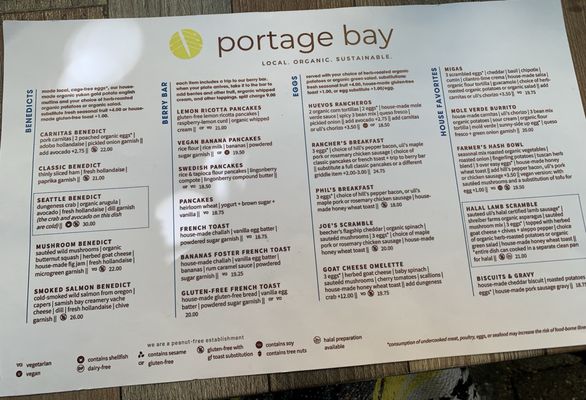 Menu photo 2 Portage Bay Cafe Seattle, WA Menu photo 2 Portage Bay Cafe Seattle, WA
