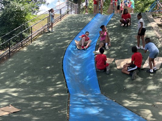 Blue Slide Playground by null