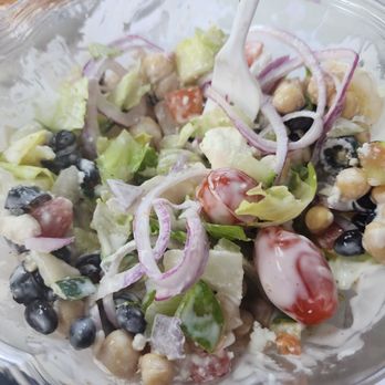 Halal Munchies - Garden salad with the works. Ate half of it already, and still more to go. The staff is friendly and atmosphere inviting. - Halal Near Me - Central Islip, New York Halal Munchies - Garden salad with the works. Ate half of it already, and still more to go. The staff is friendly and atmosphere inviting. - Halal Near Me - Central Islip, New York