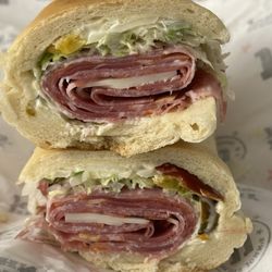 Jimmy Johns Sandwiches - Spicy east coast italian my son got with no tomato because he's allergic he loved! They dig out the bread too on each Yay!