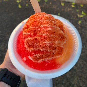 Waiola Shave Ice - Li Hing and Strawberry with Li Hing drizzle - Ice Cream & Frozen Yogurt Near Me - Honolulu, Hawaii Waiola Shave Ice - Li Hing and Strawberry with Li Hing drizzle - Ice Cream & Frozen Yogurt Near Me - Honolulu, Hawaii