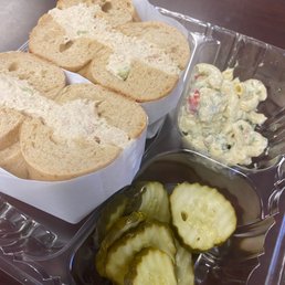 A terrific tuna on a bagel. A terrific tuna on a bagel.