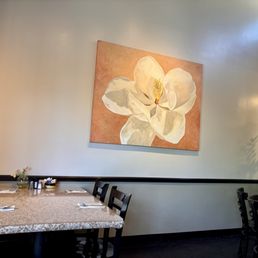 One of three indoor dining areas