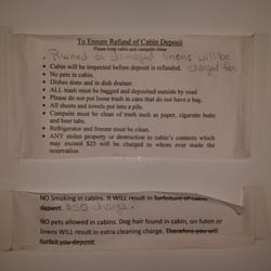 Camp Riverview - Taped to fridge