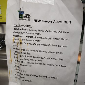 Shea Butter Smoothies - New Flavors 12/28/19 - Juice Bars & Smoothies Near Me - Boston, Massachusetts Shea Butter Smoothies - New Flavors 12/28/19 - Juice Bars & Smoothies Near Me - Boston, Massachusetts