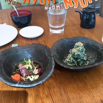 Zuma - Steamed baby spinach with sesame dressing & seared tuna - Japanese Near Me - Miami, Florida Zuma - Steamed baby spinach with sesame dressing & seared tuna - Japanese Near Me - Miami, Florida