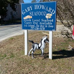 a horse and a sign