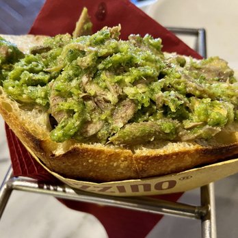 Trapizzino Trilussa - Lingua in Salsa Verde: beef tongue in green sauce - Pizza Near Me - Rome, RM