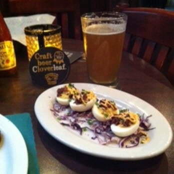 Cloverleaf Tavern - Maker's Mark Deviled Eggs & Kane Head High ale - Pubs Near Me - Caldwell, New Jersey