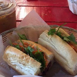 Iced Vietnamese coffee with banh mi Iced Vietnamese coffee with banh mi
