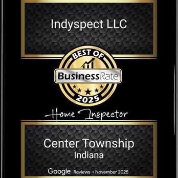 Indyspect - Award for #1 ranked home inspector in Center Township, Indianapolis, IN for 2025. - Home Inspectors Near Me - Indianapolis, Indiana