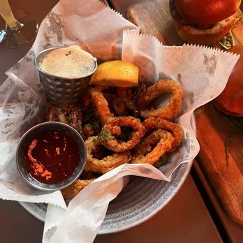 Wild Rose Eatery and Bar - Fried Calamari (we ordered 3) - Cocktail Bars Near Me - Campbell, California Wild Rose Eatery and Bar - Fried Calamari (we ordered 3) - Cocktail Bars Near Me - Campbell, California
