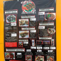Tacos El Tapatio - Menu 3-31-23