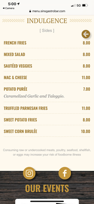 Menu photo 6 Sins Gastrobar Miami Shores, FL Menu photo 6 Sins Gastrobar Miami Shores, FL