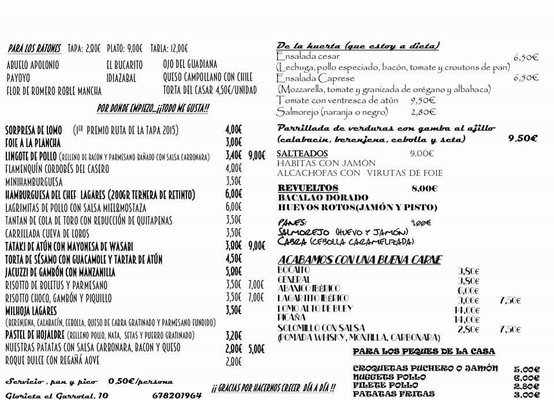 Menu photo 3 Lagares Tomares, SE
