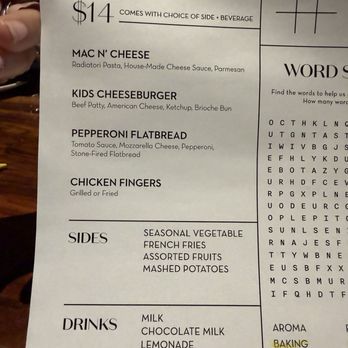 Del Frisco's Grille - Kids menu - Steakhouses Near Me - Plano, Texas