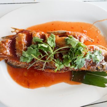 JaydSiri Thai Bistro - Whole fish with our famous Thai sweet chili  "Samrod"  sauce - Thai Near Me - Great Neck , New York
