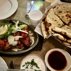 Bread basket and Tandoori Mixed Grill