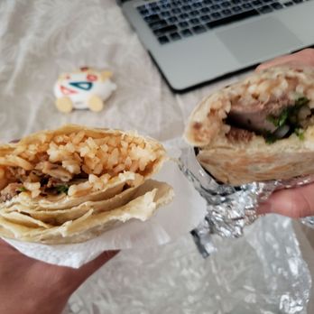 Pili's Tacos - Pathetic size for Xtra Meat large burrito. It's such a small burrito that is mostly rice... - Mexican Near Me - Los Angeles, California