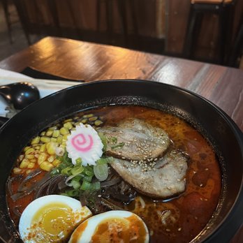 Gu Ramen Taps & Tapas - Extra spicy ramen with added egg - Ramen Near Me - Long Beach, California Gu Ramen Taps & Tapas - Extra spicy ramen with added egg - Ramen Near Me - Long Beach, California