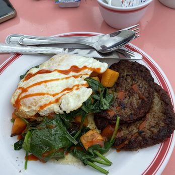 The Liquor Store - Sweet potato hash with turkey sausage - Breakfast & Brunch Near Me - Memphis, Tennessee The Liquor Store - Sweet potato hash with turkey sausage - Breakfast & Brunch Near Me - Memphis, Tennessee