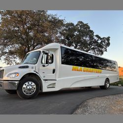 A 39 passenger executive shuttle at one of our exclusive wedding venues!