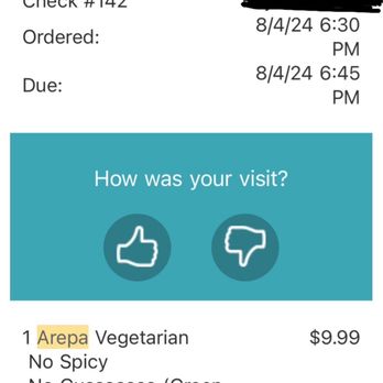 Arepas House - Ticket Invoice - Venezuelan Near Me - Edgewater, Colorado Arepas House - Ticket Invoice - Venezuelan Near Me - Edgewater, Colorado