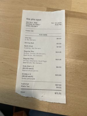 Menu photo 3 The Pho Spot Edison Edison, NJ