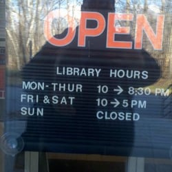 Schenectady County Public Library - Niskayuna Branch - Niskayuna Library hours.
