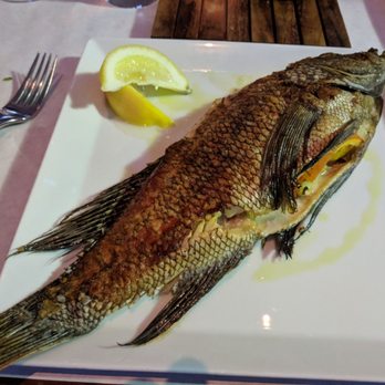 Aqua Pazza - Whole black bass special, moist, $38. - Italian Near Me - Boston, Massachusetts