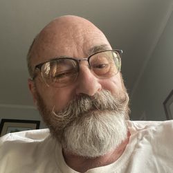 Growing out the stache.