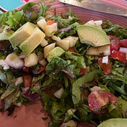 Shrimp tacos. So packed with ingredients, I needed to eat them with a fork. Shrimp tacos. So packed with ingredients, I needed to eat them with a fork.