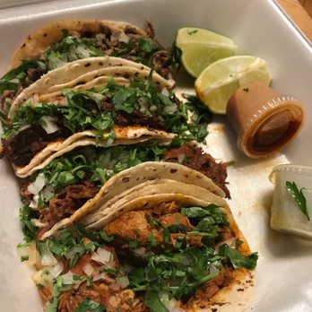 Tortilleria Reyes - From top: Asada,  Abobada, Barbacoa and Carnitas - Tacos Near Me - Bend, Oregon