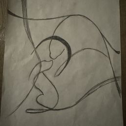 My initial sketch of abstract dog and ox (Chinese zodiac)